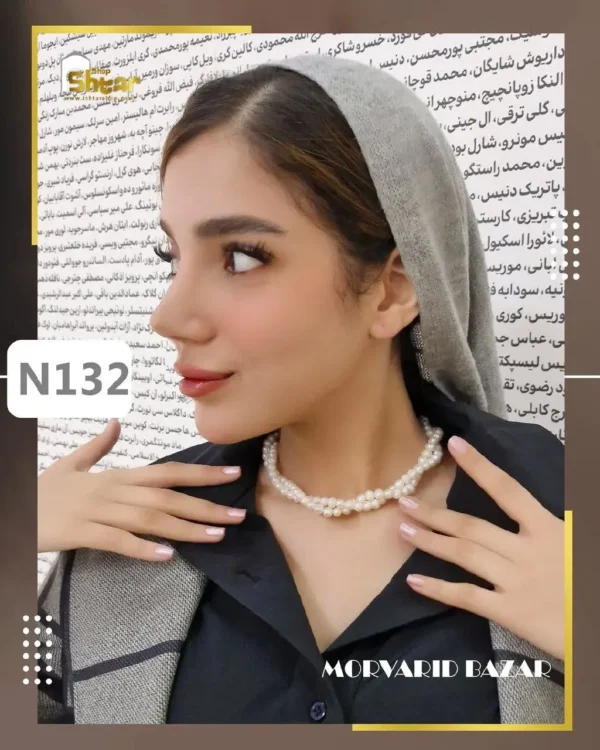 گردنبند دو‌ رشته تابیده مروارید پرورشی 5